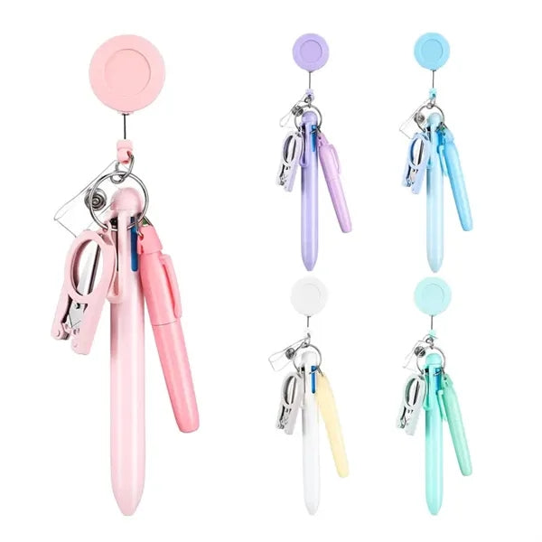 4 in 1 Nurse Pen Retractable Badge Clip Set