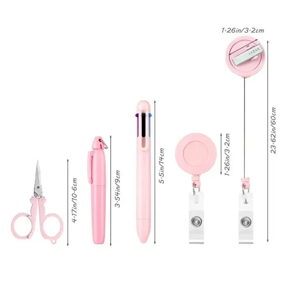 4 in 1 Nurse Pen Retractable Badge Clip Set