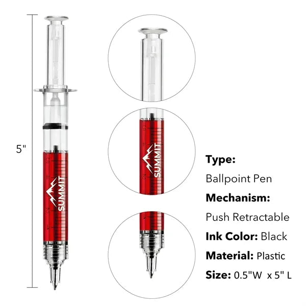 Novelty Syringe Shaped Ballpoint Pen