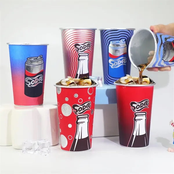 15oz Cold-Activated Color Changing Aluminum Cup Beer Glass