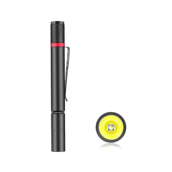 High-Lumen LED Pen Light Aluminum Alloy Flashlight with Clip