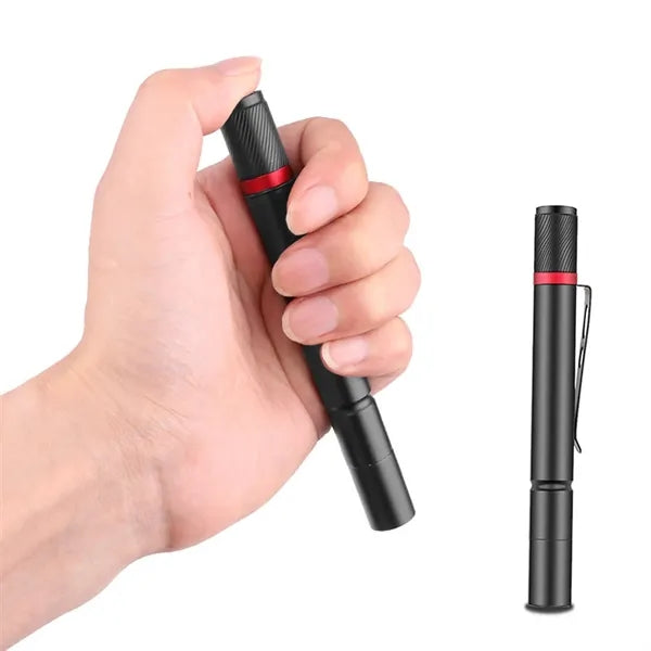 High-Lumen LED Pen Light Aluminum Alloy Flashlight with Clip