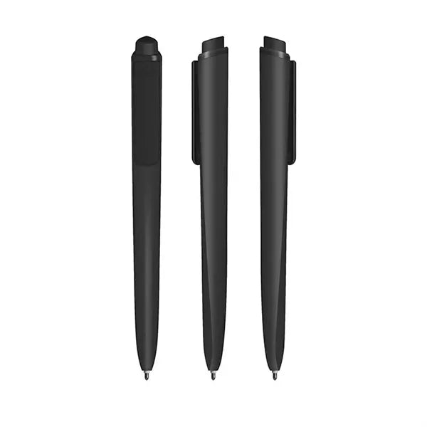 A pen with a triangular handle
