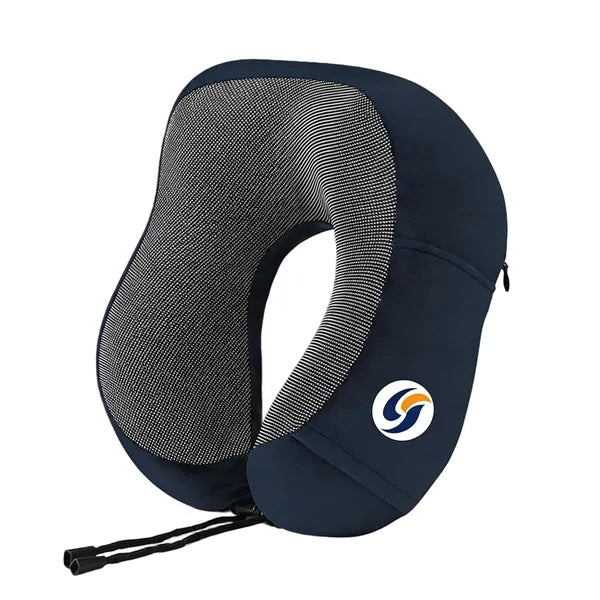 Memory Foam Neck Pillow with Logo