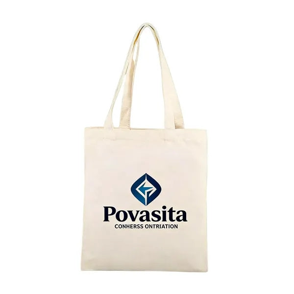 Logo Canvas Tote Bag with Advertising Print