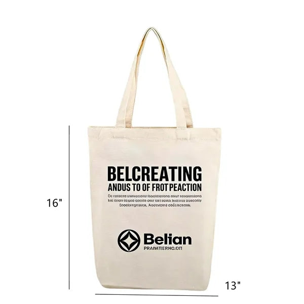 Logo Canvas Tote Bag with Advertising Print