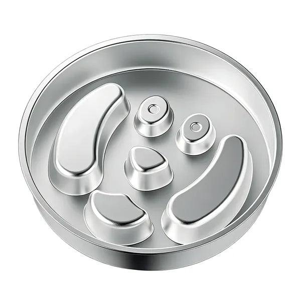Non-Slip Stainless Steel Slow Feeding Pet Bowl