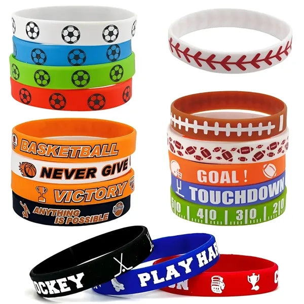 Sports Ball Theme Silicone Wristband