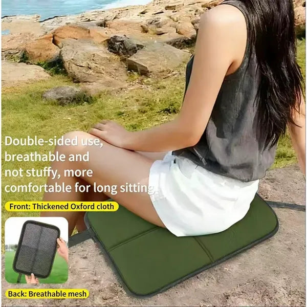 Foldable 4-Grid Water-Resistant Outdoor Seat Cushion