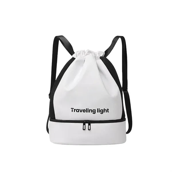 Logo Waterproof Polyester Drawstring Sports Bag Gym S