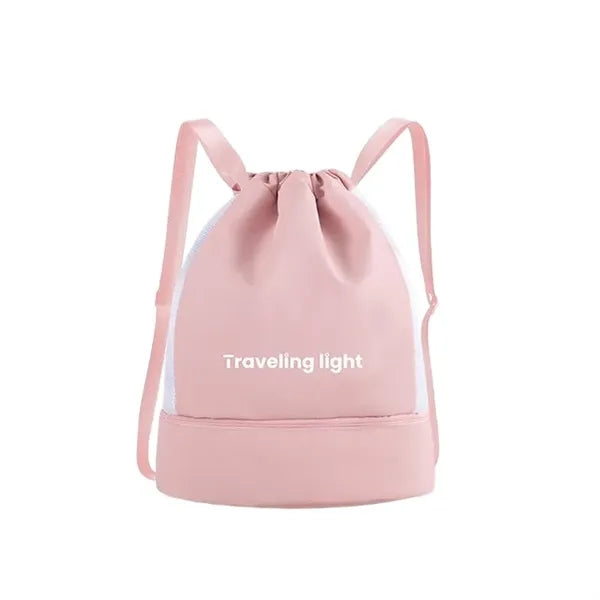 Logo Waterproof Polyester Drawstring Sports Bag Gym S
