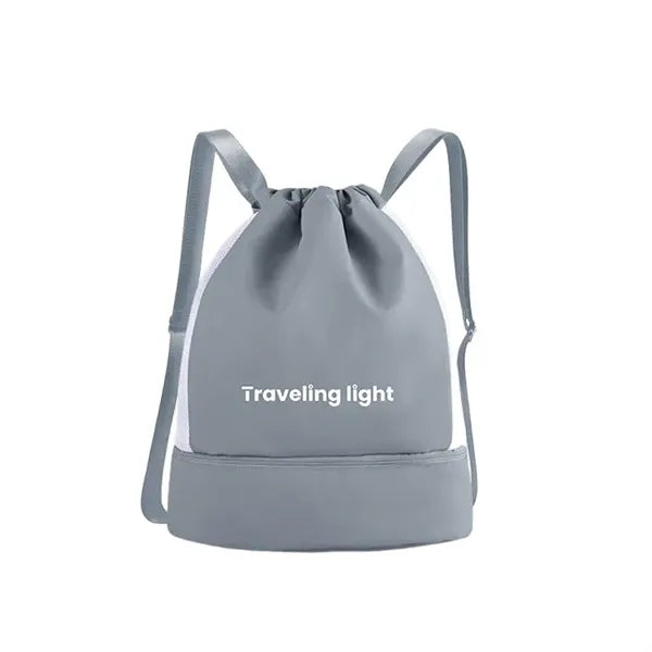 Logo Waterproof Polyester Drawstring Sports Bag Gym S