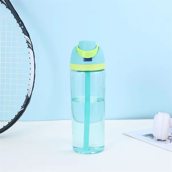 750ml FreeSip Clear Plastic Water Bottle with Straw