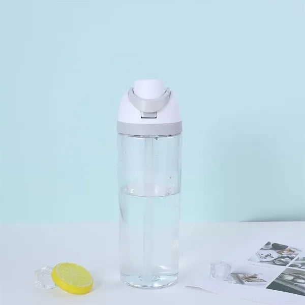 750ml FreeSip Clear Plastic Water Bottle with Straw