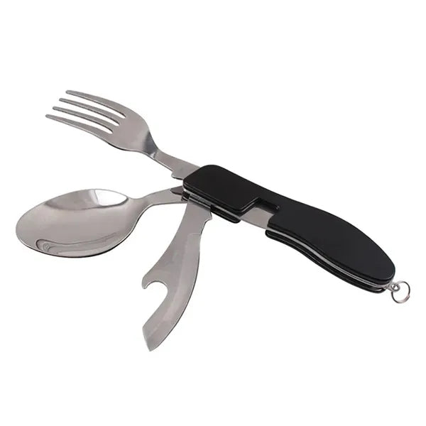 4-In-1 Camping Utensil Set Compact Travel Cutlery