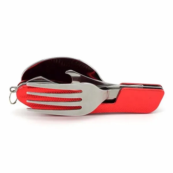4-In-1 Camping Utensil Set Compact Travel Cutlery