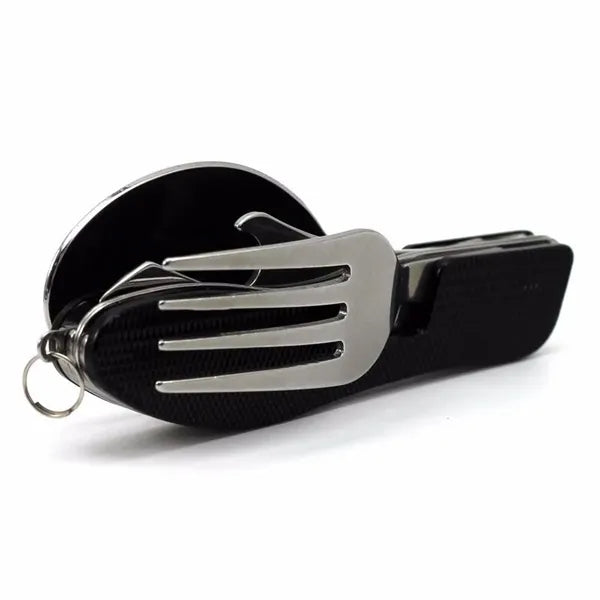 4-In-1 Camping Utensil Set Compact Travel Cutlery