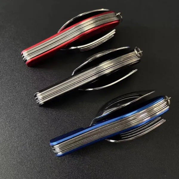 4-In-1 Camping Utensil Set Compact Travel Cutlery