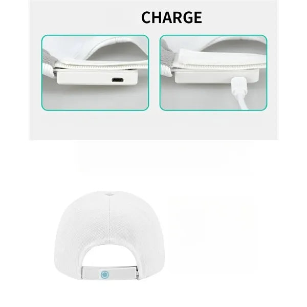LED Fiber Optic Rechargeable Light Up Caps Dark Glowing Hats