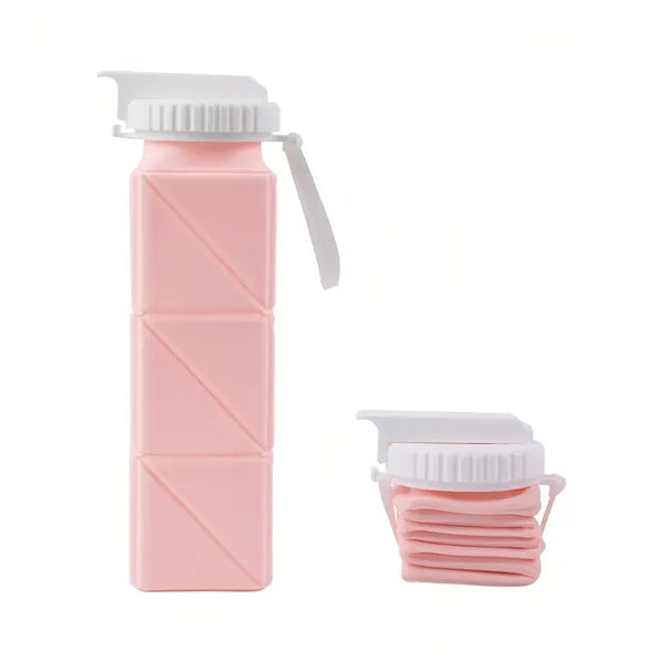 20oz Collapsible Silicone Water Bottle Foldable Travel Cup