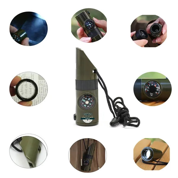 Outdoor Survival Camping 7 In 1 Whistle