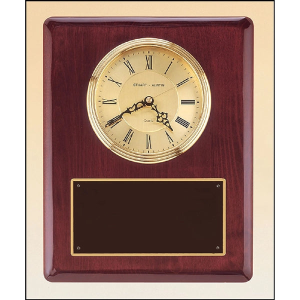 Rosewood Piano Finish Vertical Wall Clock 10.5x13