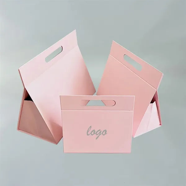 Portable Folding Gift Box With Handles