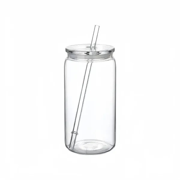 16oz Mason Jar Cups with Lids and Straws