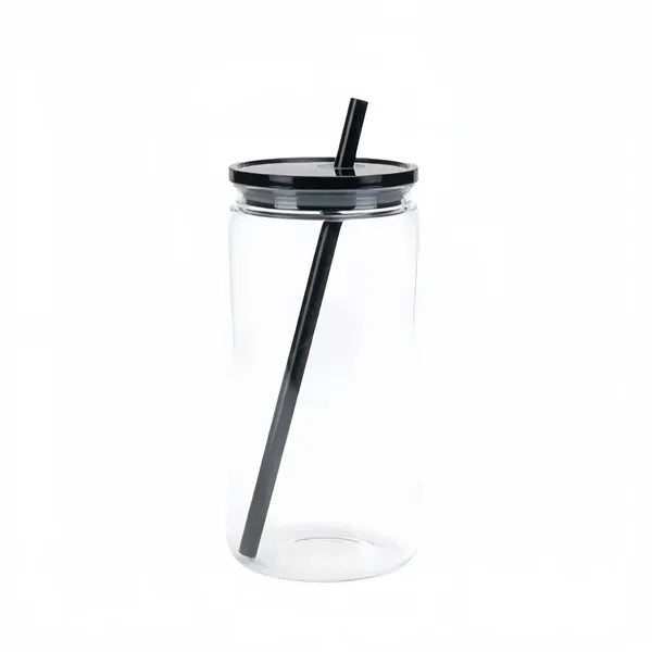 16oz Mason Jar Cups with Lids and Straws