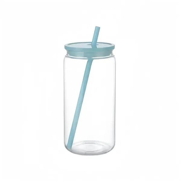 16oz Mason Jar Cups with Lids and Straws