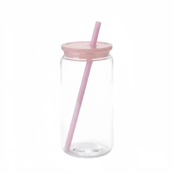 16oz Mason Jar Cups with Lids and Straws