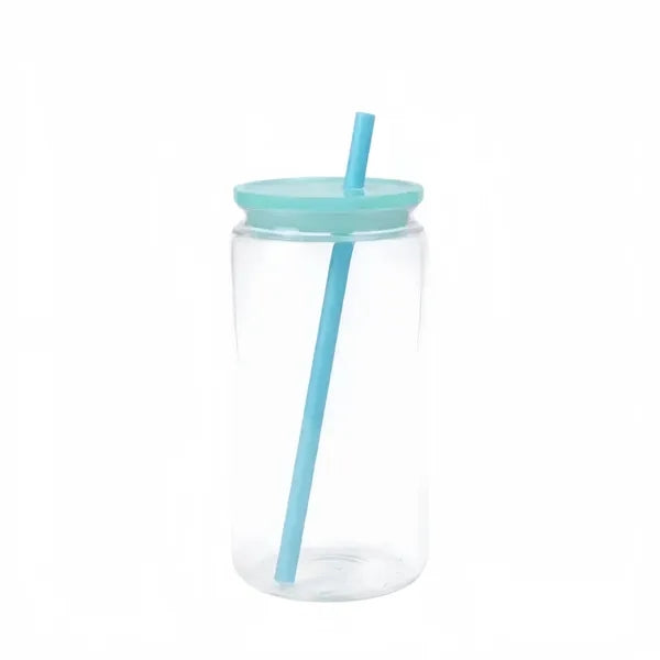 16oz Mason Jar Cups with Lids and Straws