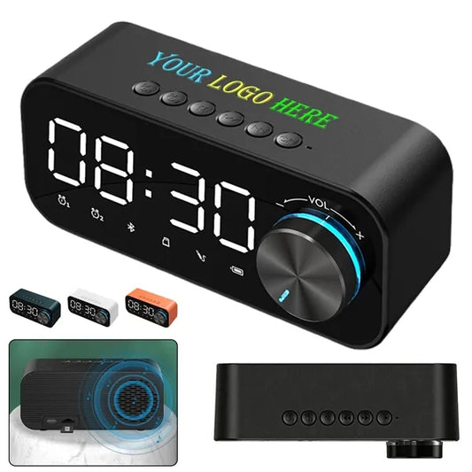 Desktop Alarm Clock Bluetooth Speaker W/ Night Light