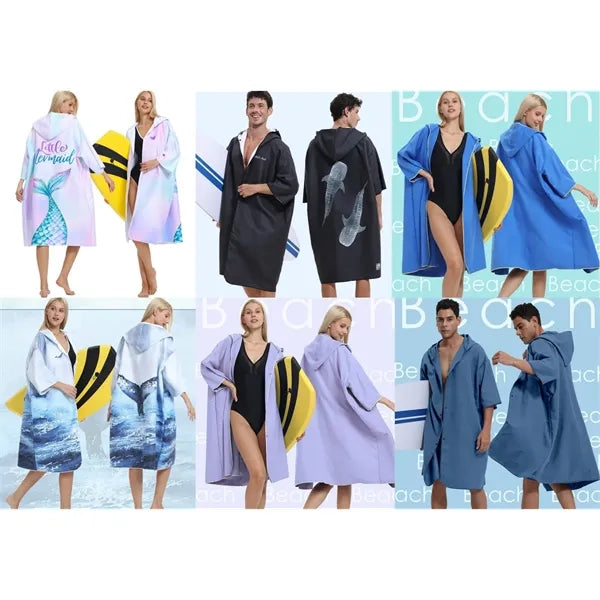Cardigan-style Bathrobe Beach Towel