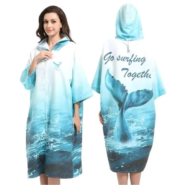 Zippered Bathrobe Beach Towel