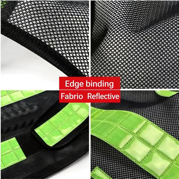 Black Hot Melt Heat Press Reflective Vest