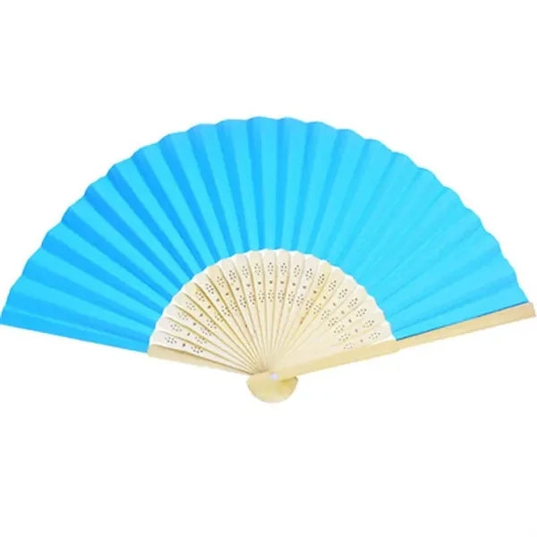 Full-color Folding Bamboo Paper Hand Fan