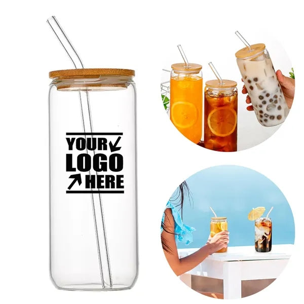 16oz Drinking Glasses Set for Coffee Bar Accessories