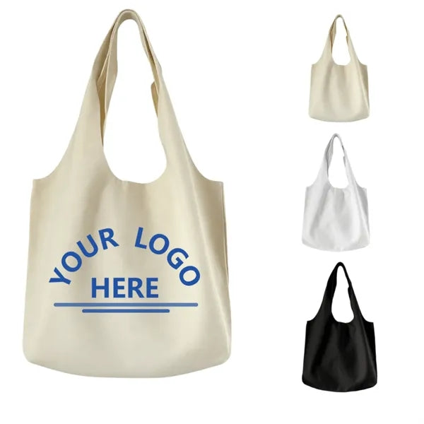 12oz Canvas Vest Style Tote Bag Integrated Handle Shopper