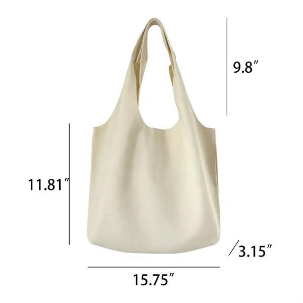 12oz Canvas Vest Style Tote Bag Integrated Handle Shopper