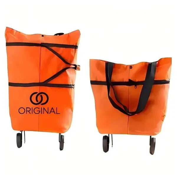 Logo Foldable Oxford Shopping Cart Portable Trolley