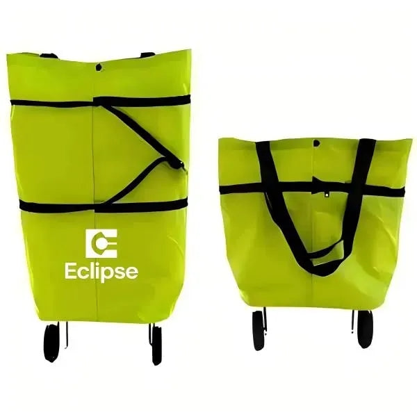 Logo Foldable Oxford Shopping Cart Portable Trolley