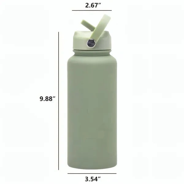32oz Insulated Stainless Steel Water Bottle W/Straw