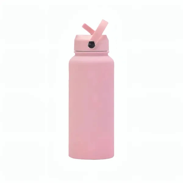 32oz Insulated Stainless Steel Water Bottle W/Straw