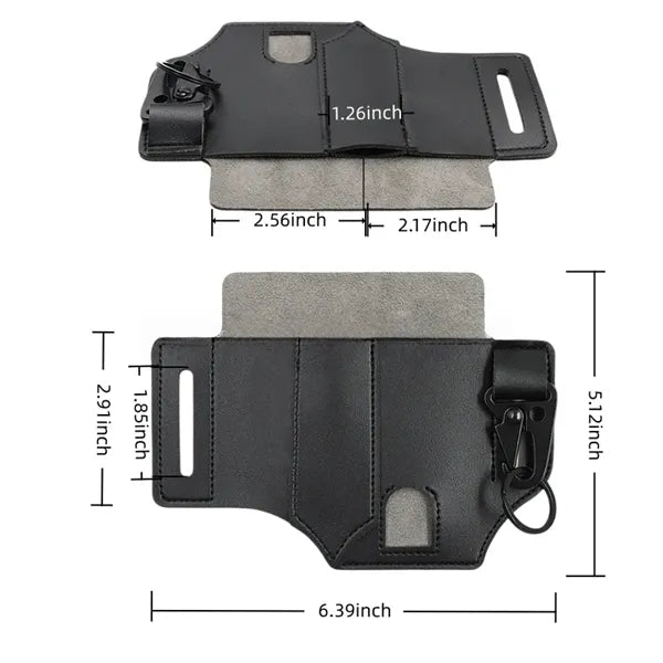 PU Tactical EDC Belt Pouch with Key Clip