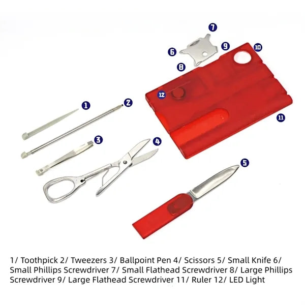12-In-1 Swiss Card Multifunction Kit