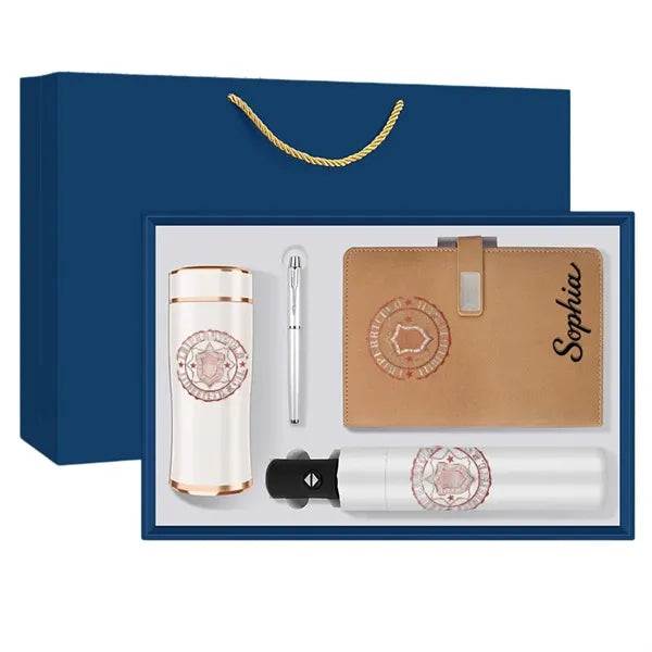 Premium Corporate Gift Set Bottle Pen Notebook Umbrel