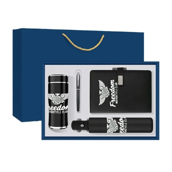 Premium Corporate Gift Set Bottle Pen Notebook Umbrel