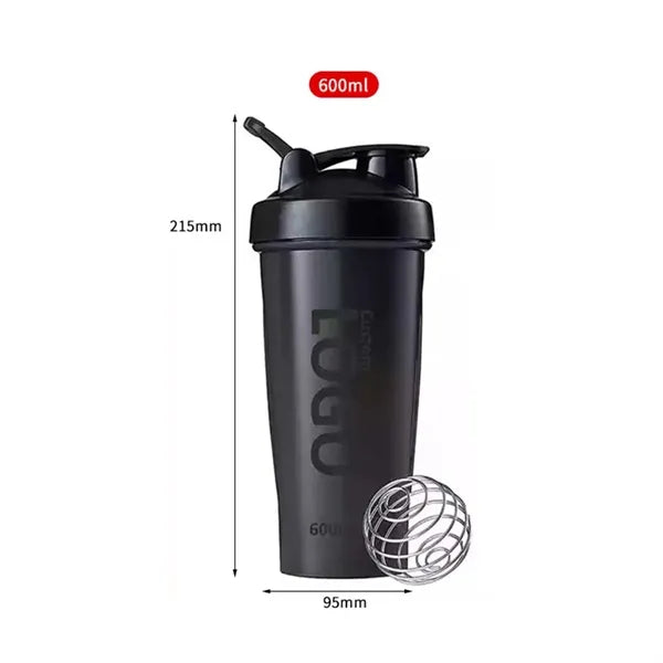 Shaker Bottle with Wire Whisk Ball
