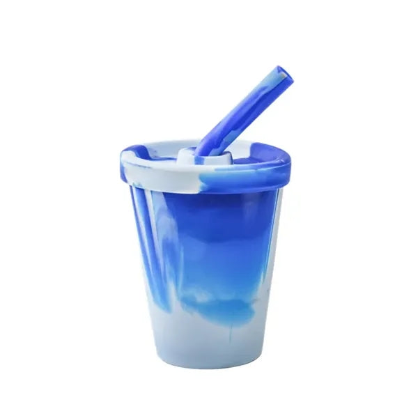 10 Oz Silicone Pint Glasses with lids/straws